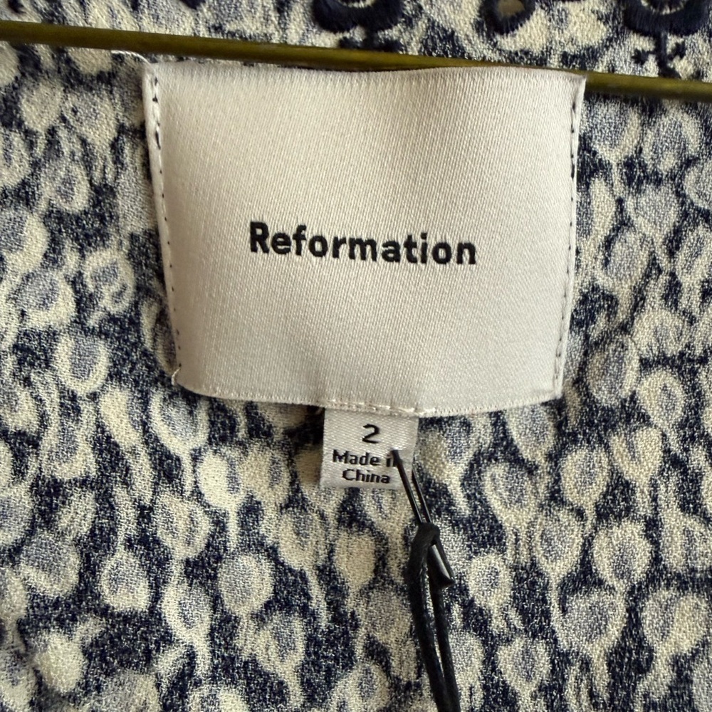 NWT Reformation Posey Bow V-Neck Mini Dress Size 2 - Picture 4 of 13
